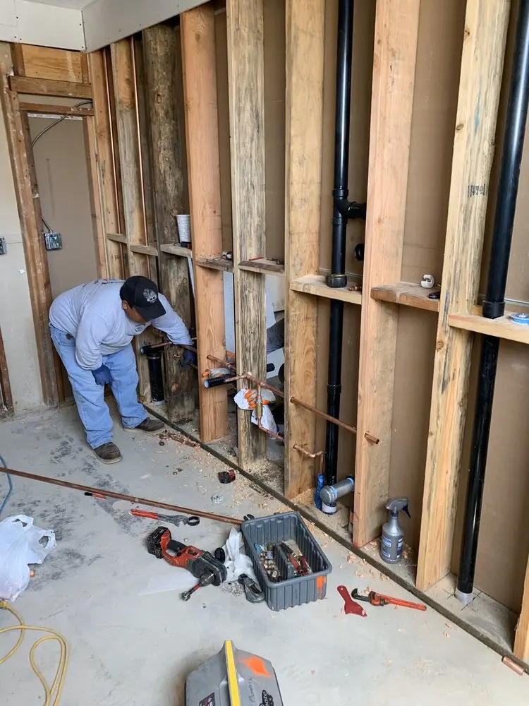 Commercial rough-in plumbing for Water Heater Replacement in Stallings